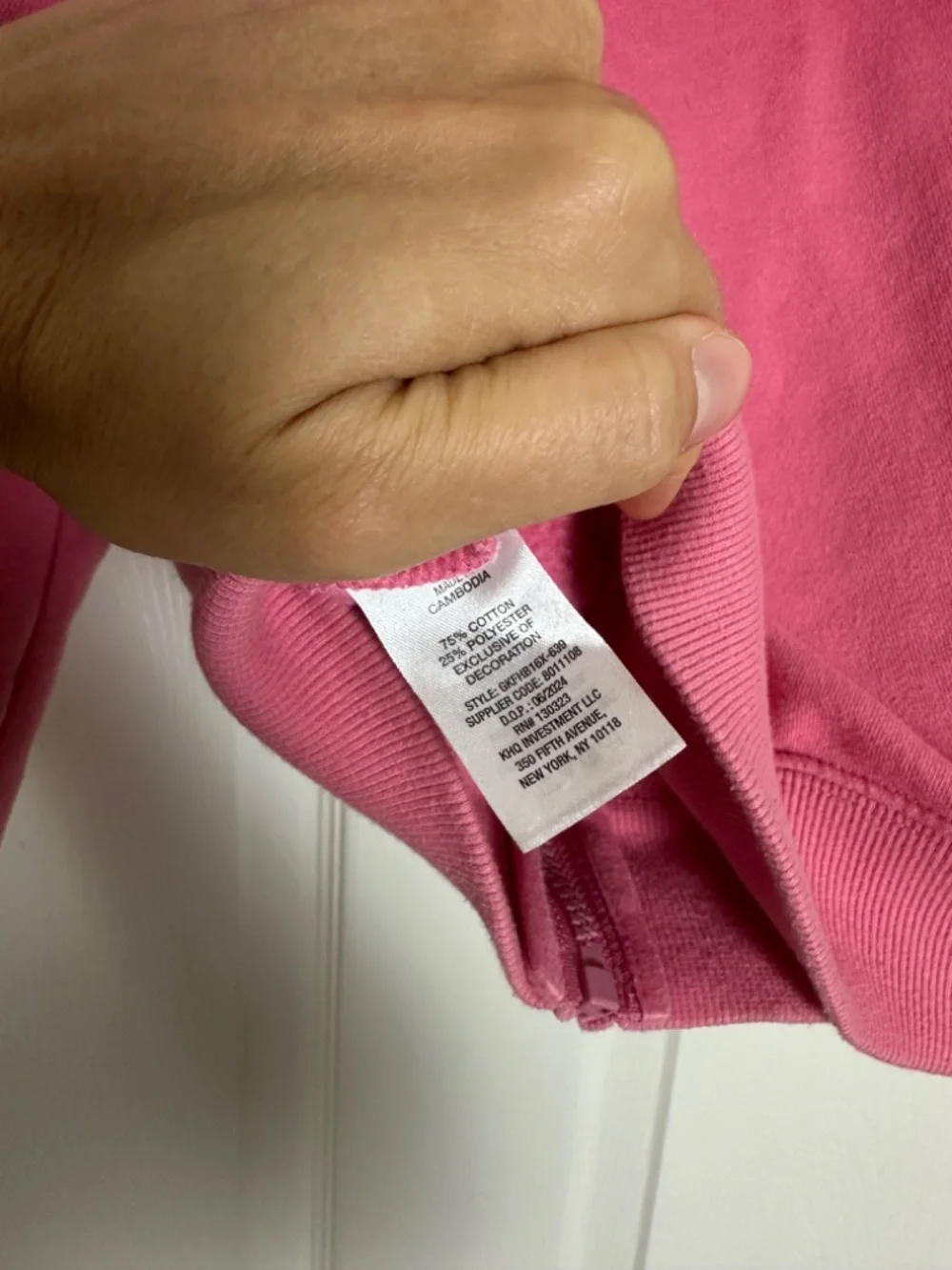 GAP Zip Up Pink Sweatshirt Girls Size S 6/7 Preppy Winter Fall Cold
